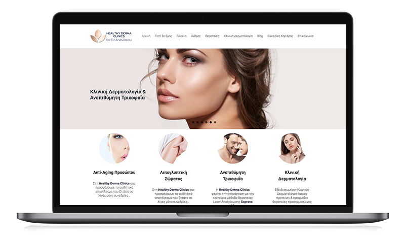 Healthy Derma Clinics - Think Plus | Wordpress website
