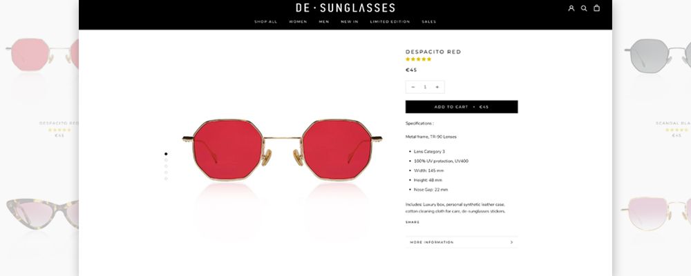 δημιουργία eshop de-sunglasses