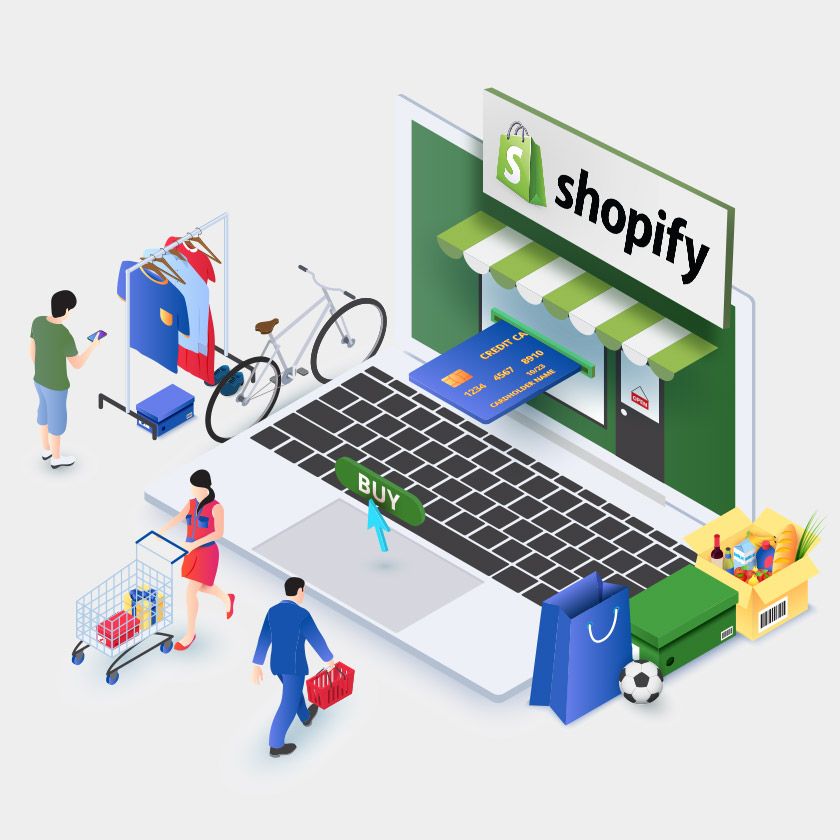 shopify logo - ecommerce platform graphic