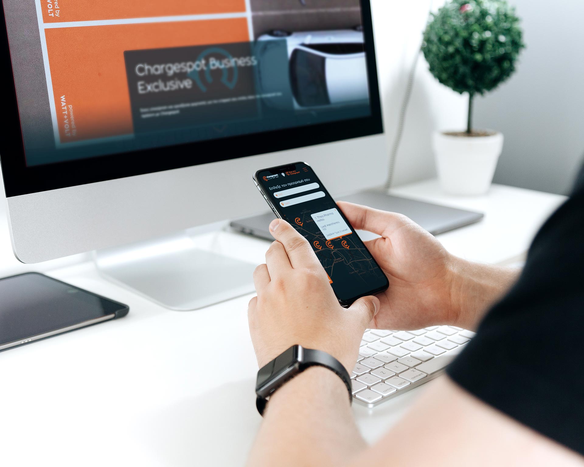 Mobile responsive website - smartphone and mac