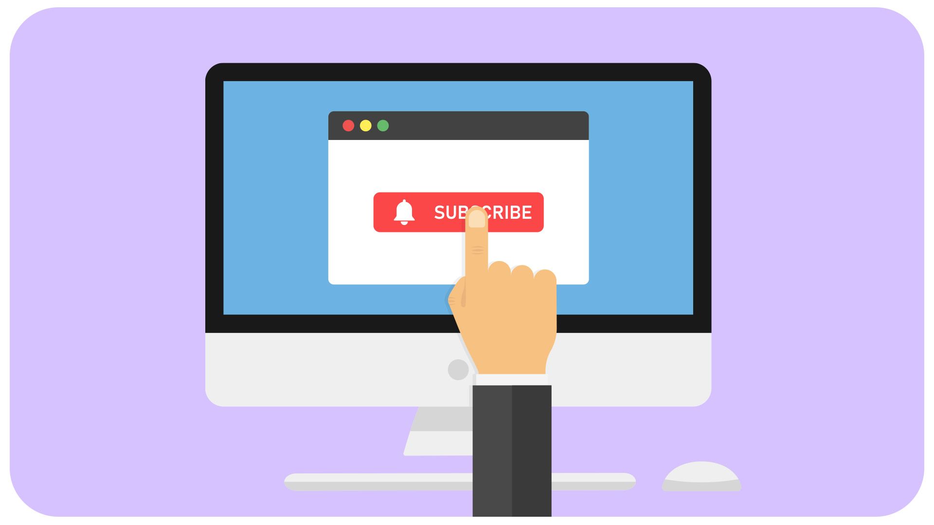 οθόνη με κόκκινο κουμπί εγγραφής σε λίστα email