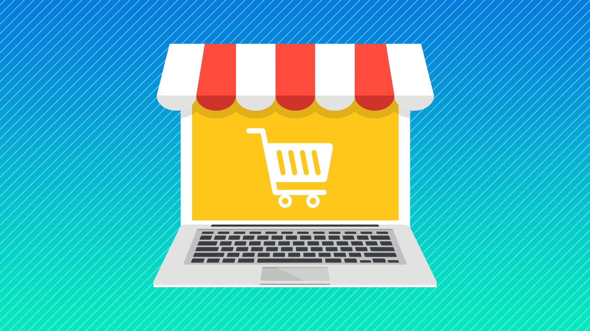 λάπτοπ γραφικό με cart
