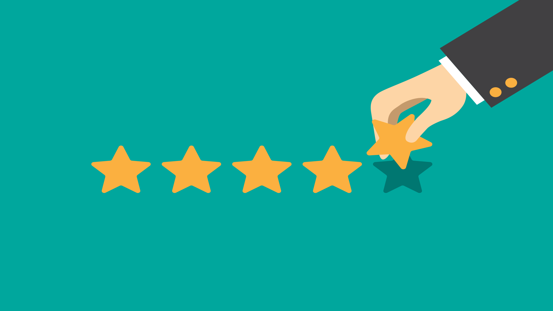 reviews πελατών με αστεράκια