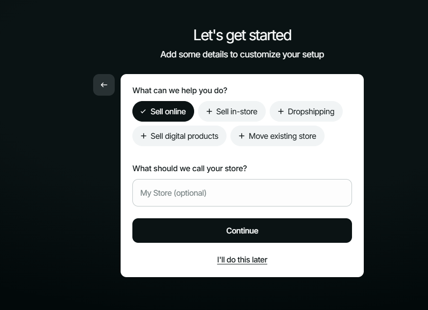 register printscreen για κατασκευή eshop shopify